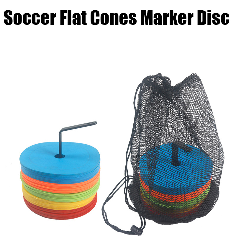 Football Training Cone - 10pcs Soccer Flat Cones Marker Disc