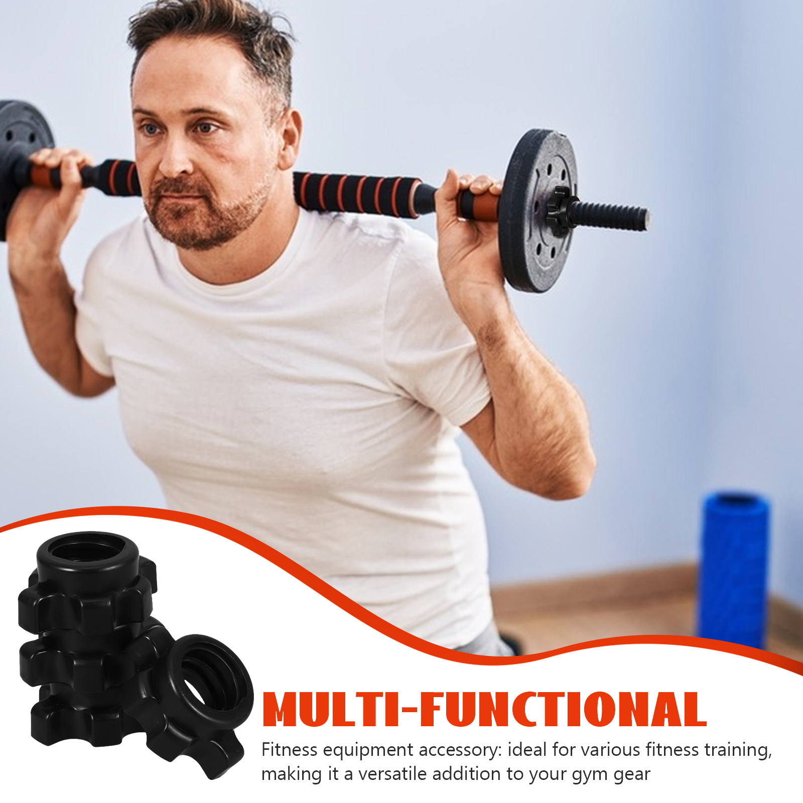 Sports Equipment List - 4 Pcs Plastic Nut Dumbbell Bar