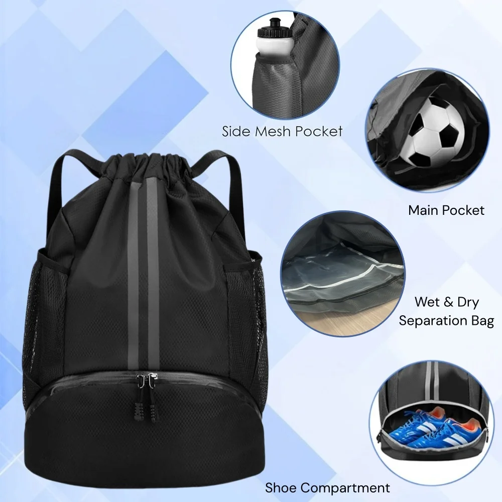 Drawstring Sports Backpack,Lig - Sports Equipment Storage 评论和价格