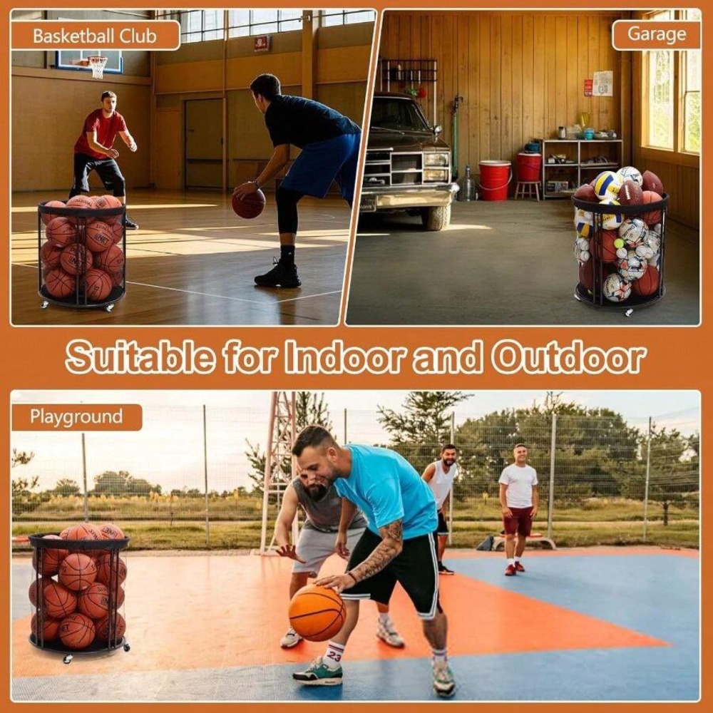 Heavy Duty Ball Storage Bin Ca - Sports Equipment Storage 评论和价格