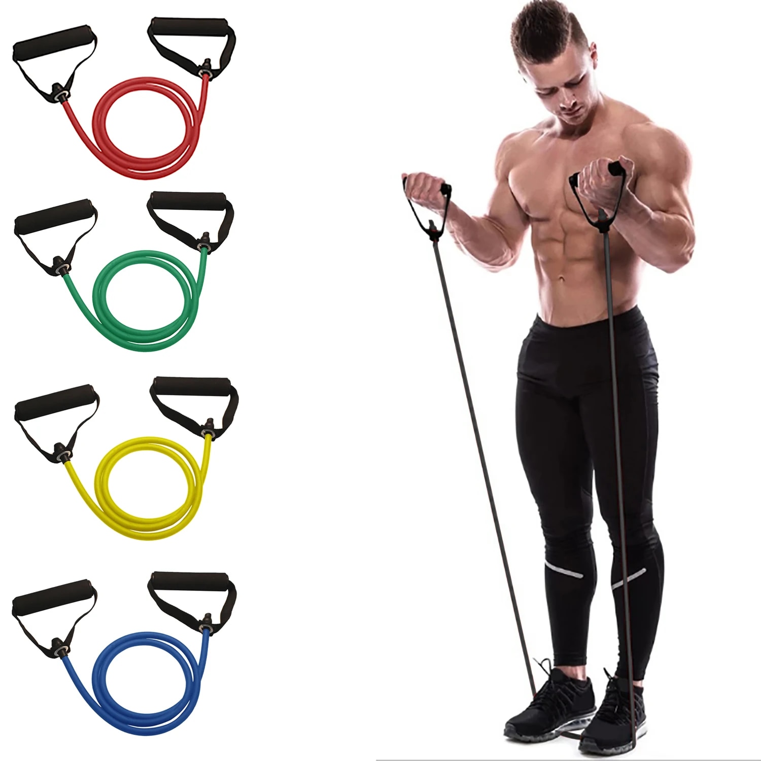 Resistance Bands With Handles, - Sports Equipment At Home 评论和价格