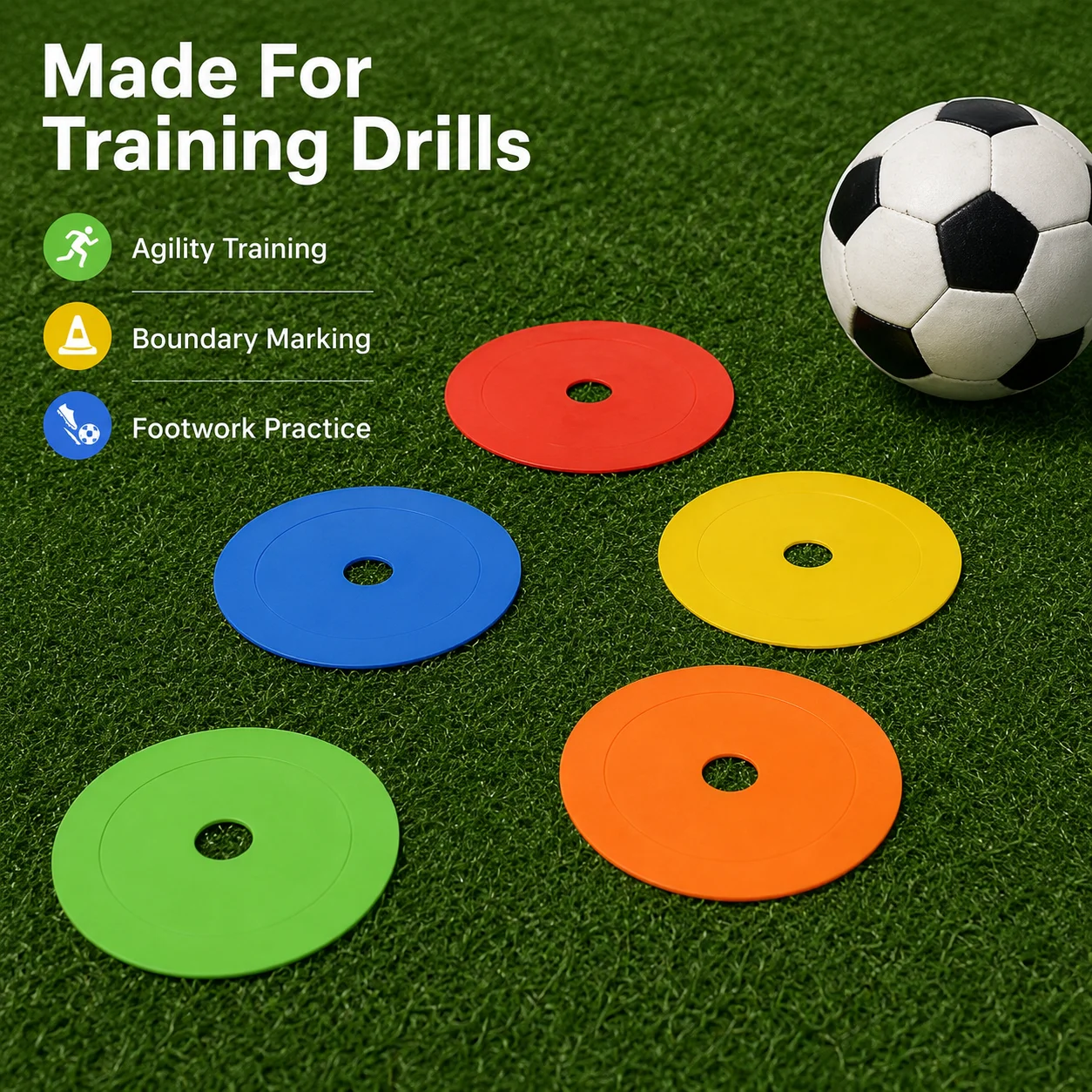 10PCS TPE Soccer Training Mark - Football Training Cone 评论和价格