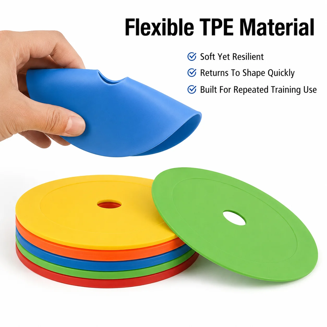 10PCS TPE Soccer Training Mark - Football Training Cone 评论和价格